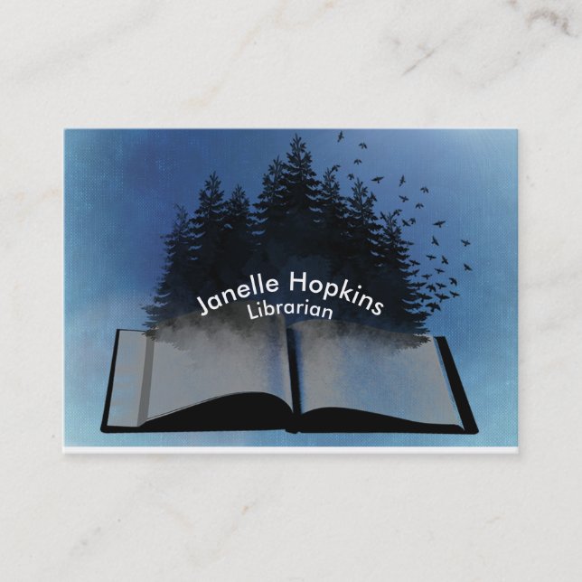 Cartes de visite de livres ouverts (Devant)