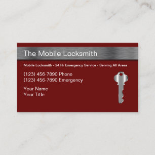 Cartes de visite de Locksmith Mobile Classy