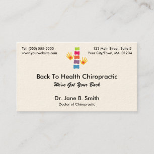 Cartes de visite de logo de chiropractie