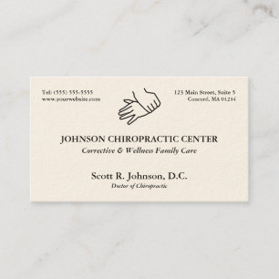 Cartes de visite de logo de chiropractie