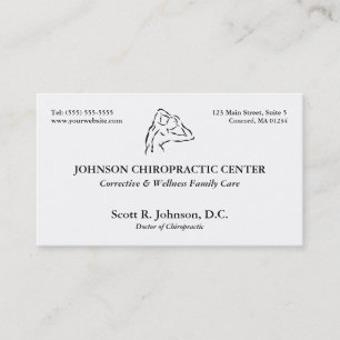 Cartes de visite de logo de chiropractie