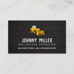 Cartes de visite de l'opérateur de bulldozer