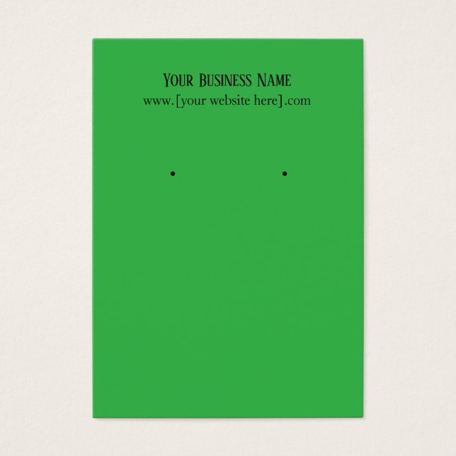 Cartes de visite de l'oreille verte (Devant)