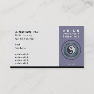 Cartes de visite de l'Université Abide