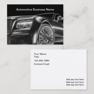Cartes de visite de luxe de l'automobile classique