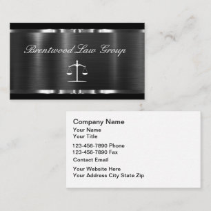 Cartes de visite de luxe pour avocat élégant