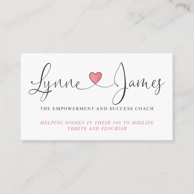 Cartes de visite de Lynne James (Devant)