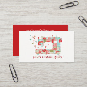 Cartes de visite de machine à coudre de Quilter