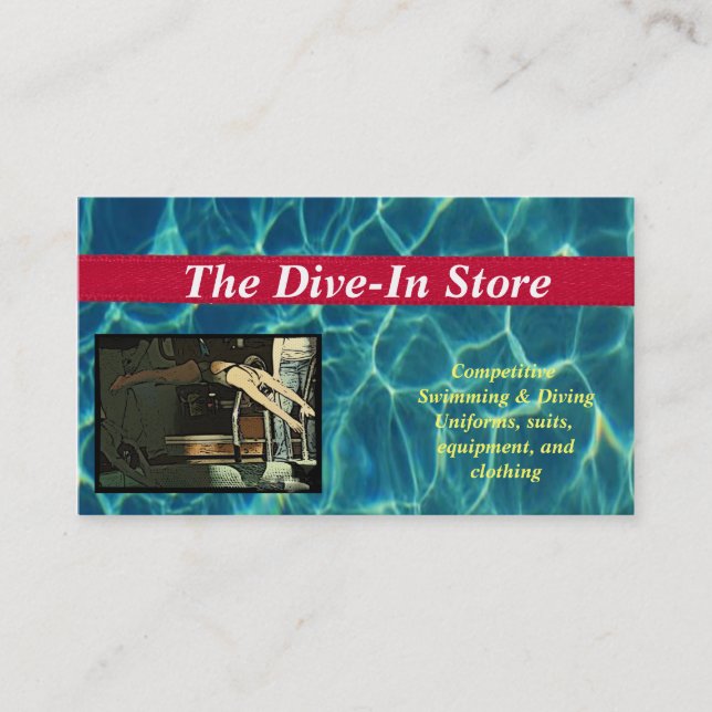 CARTES DE VISITE DE MAGASIN DE BAIN (Devant)