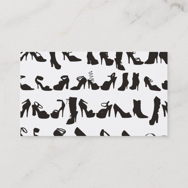 Cartes de visite de magasin de chaussure (Dos)