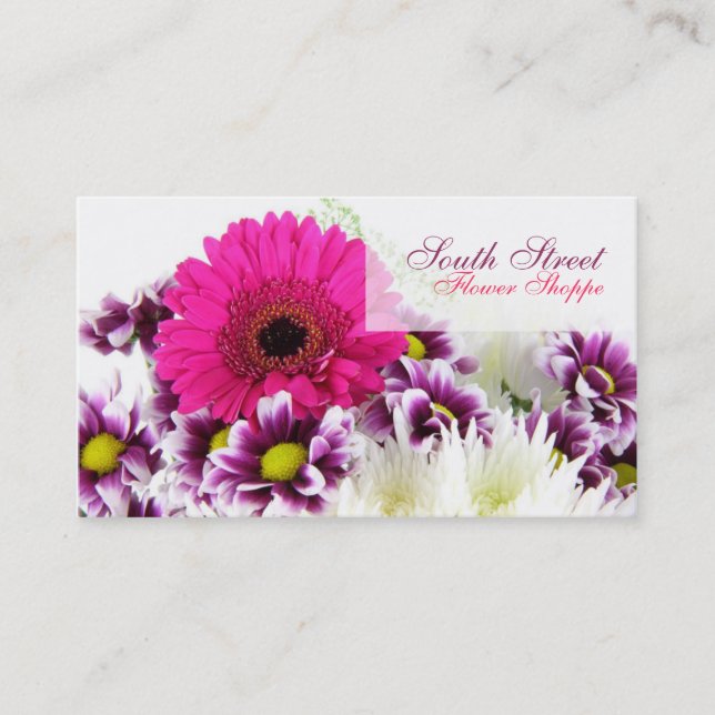 Cartes de visite de magasin de fleur (Devant)