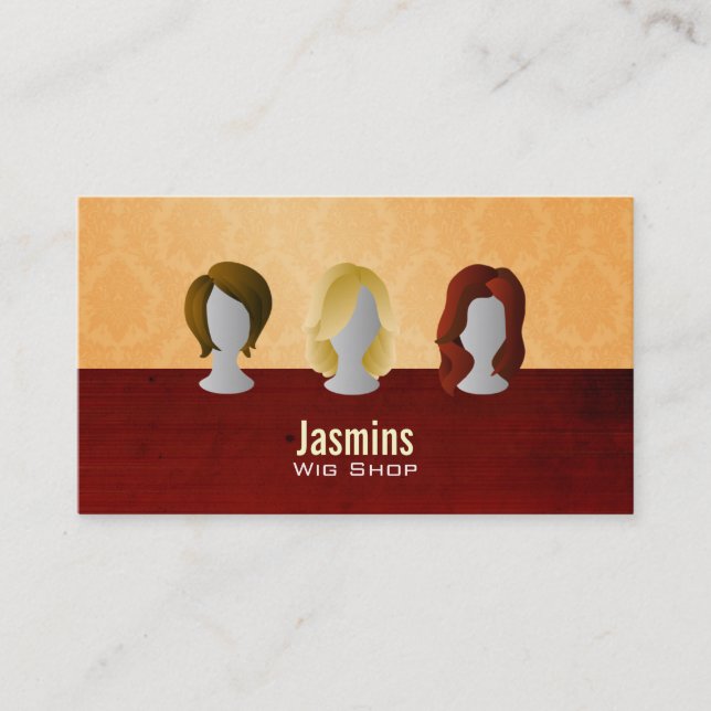 Cartes de visite de magasin de perruque (Devant)