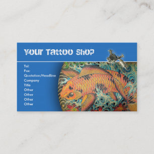 Cartes de visite de magasin de tatouage
