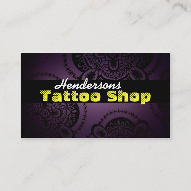 Cartes de visite de magasin de tatouage (Devant)