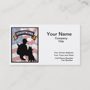 Cartes de visite de maitre-chien de chien de scout