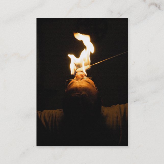 Cartes de visite de mangeur de feu (Devant)