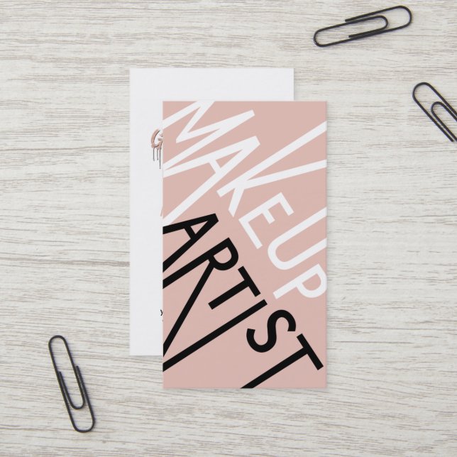 Cartes de visite de maquillage (Devant/Arrière en situation)