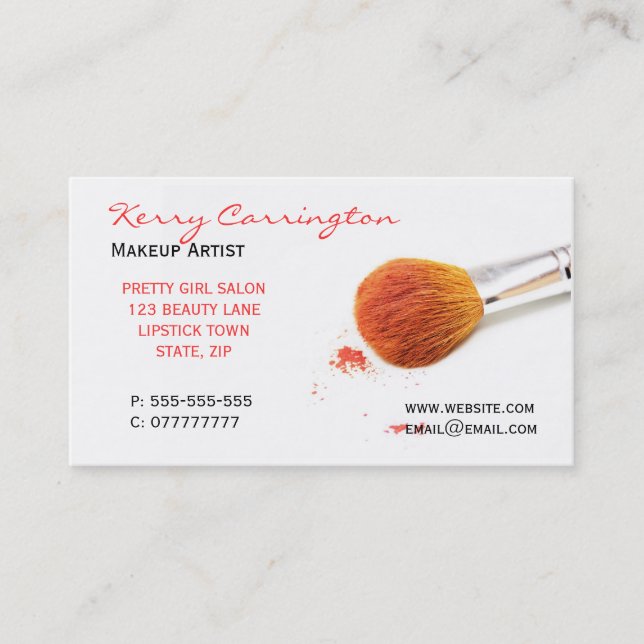 Cartes de visite de maquillage (Devant)