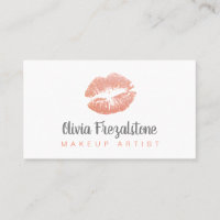 Cartes de visite de maquillage