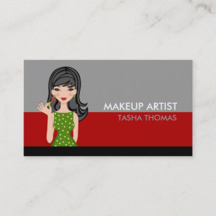 Cartes de visite de maquillage