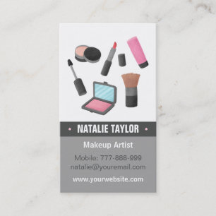 Cartes de visite de maquillage de mode