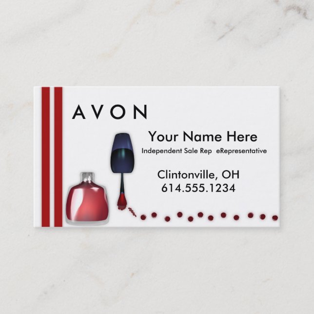 Cartes de visite de maquillage polonais à ongles (Devant)