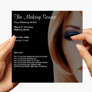 Cartes de visite de maquillage tendance