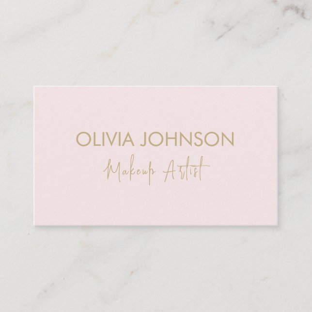 Cartes de visite de maquillage tendance | Rose pâl (Devant)