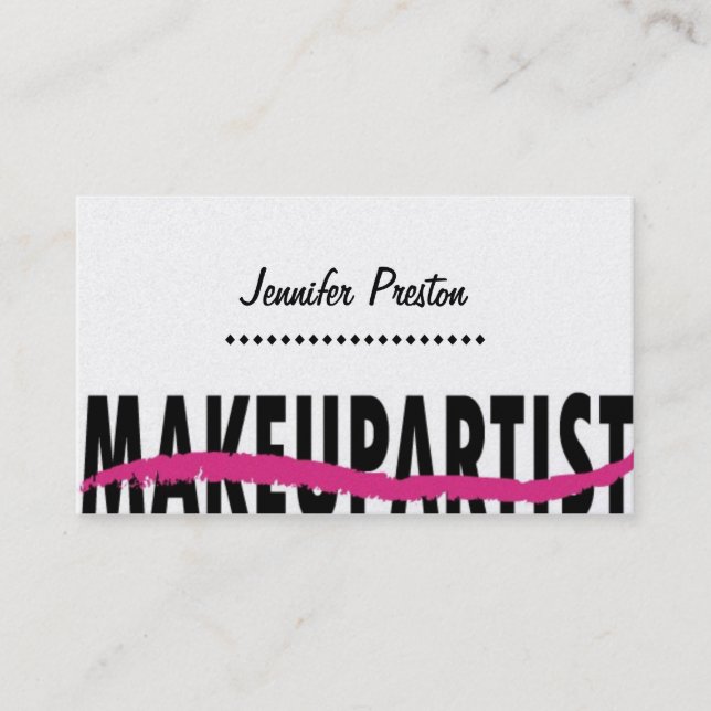 Cartes de visite de maquilleur (Devant)