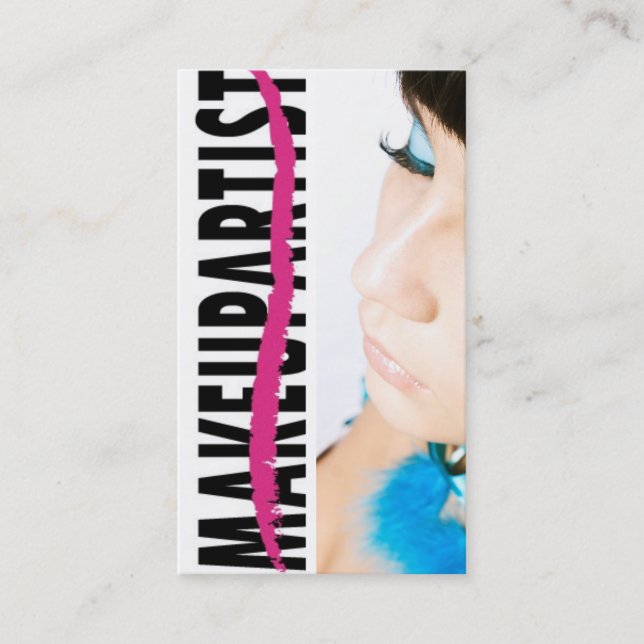 Cartes de visite de maquilleur (Devant)