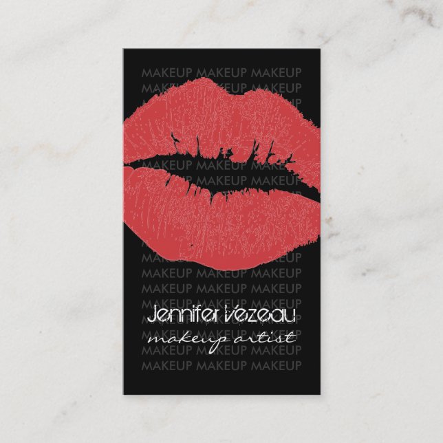 Cartes de visite de maquilleur (Devant)