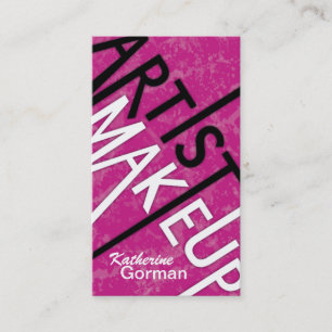 Cartes de visite de maquilleur de monogramme de