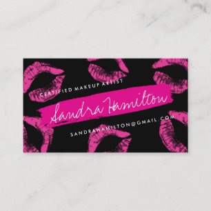 Cartes de visite de maquilleur de roses indien de