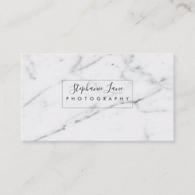 Cartes de visite de marbre minimalistes (Devant)