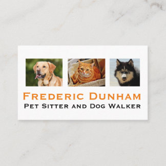 Cartes de visite de marcheurs de chiens et d'anima