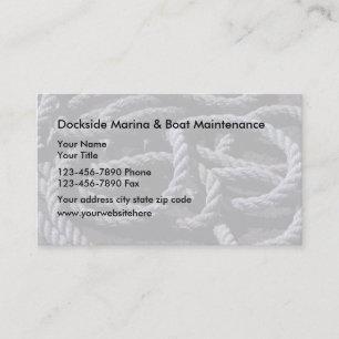 Cartes de visite de marina de bateau