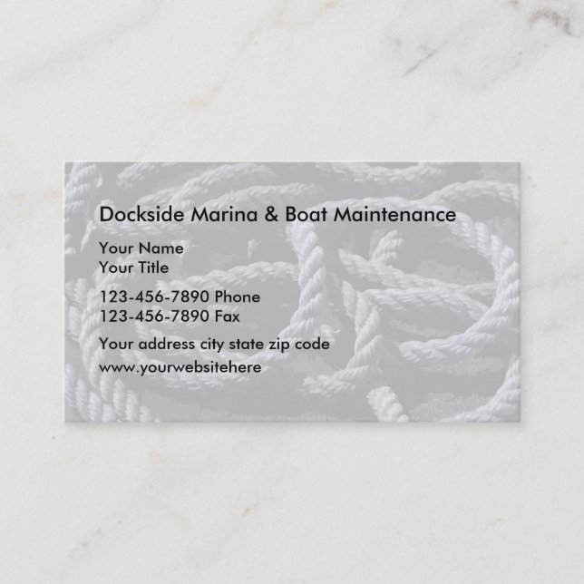 Cartes de visite de marina de bateau (Devant)