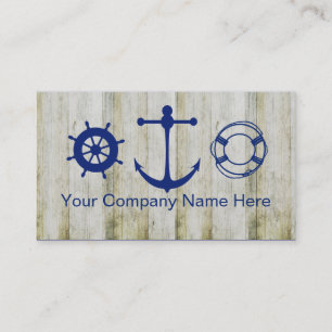 Cartes de visite de marine de canotage