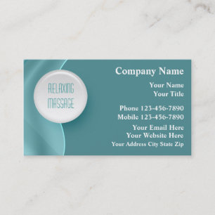 Cartes de visite de massage