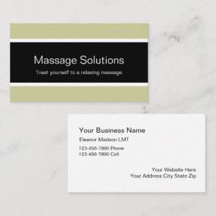 Cartes de visite de massage