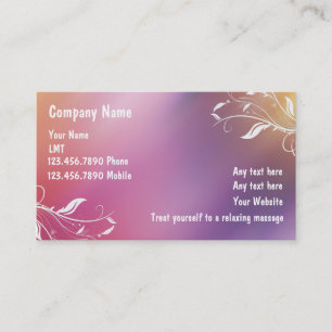 Cartes de visite de massage