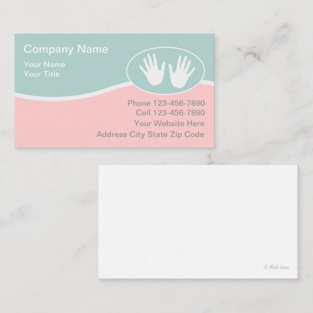 Cartes de visite de massage (Devant / Derrière)