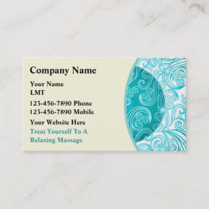 Cartes de visite de massage