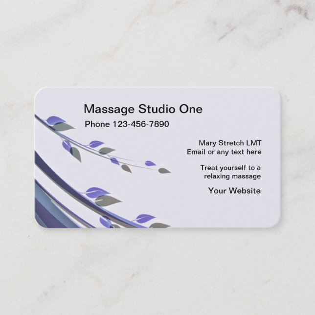 Cartes de visite de massage (Devant)
