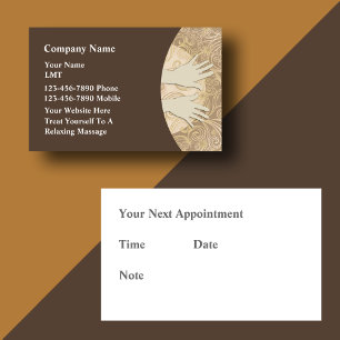 Cartes de visite de massage