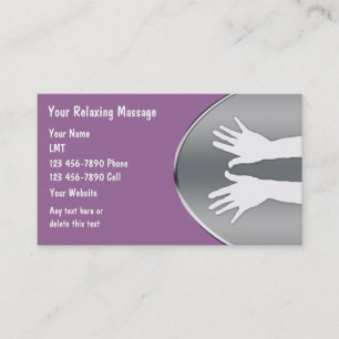 Cartes de visite de massage