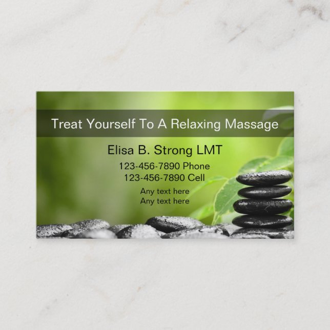 Cartes de visite de massage (Devant)