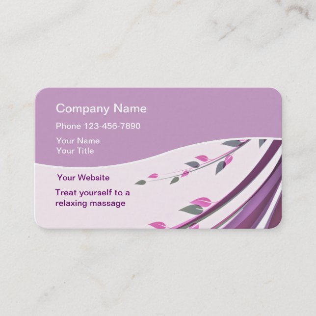 Cartes de visite de massage (Devant)