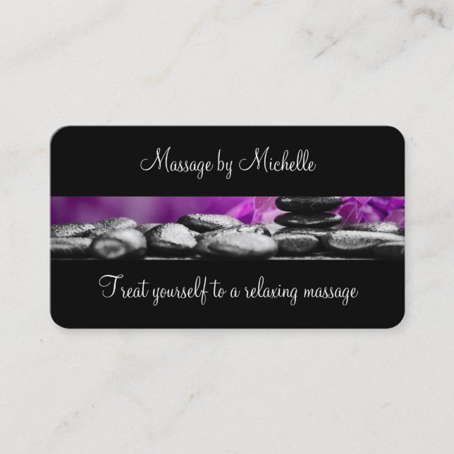 Cartes de visite de massage apaisants (Devant)