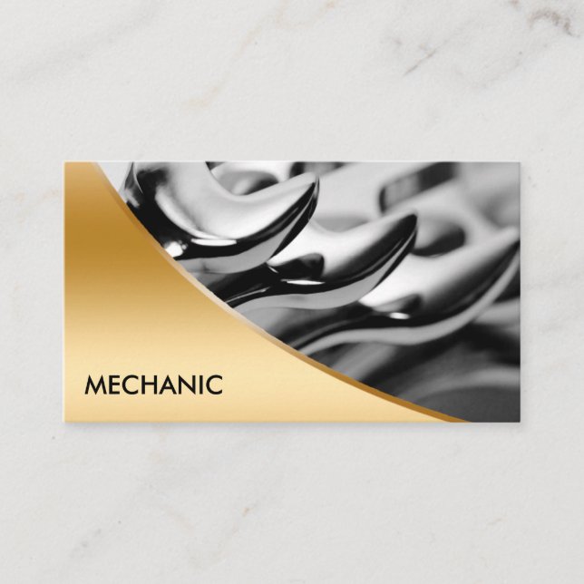 Cartes de visite de mécanicien (Devant)